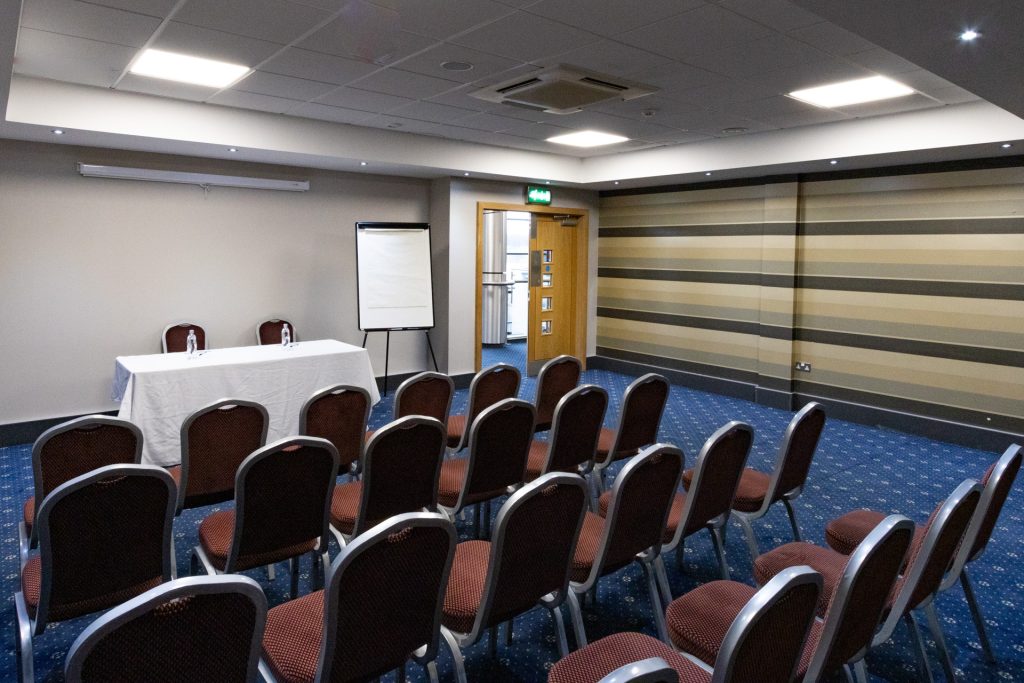 Darlington Arena events team setting up a conference